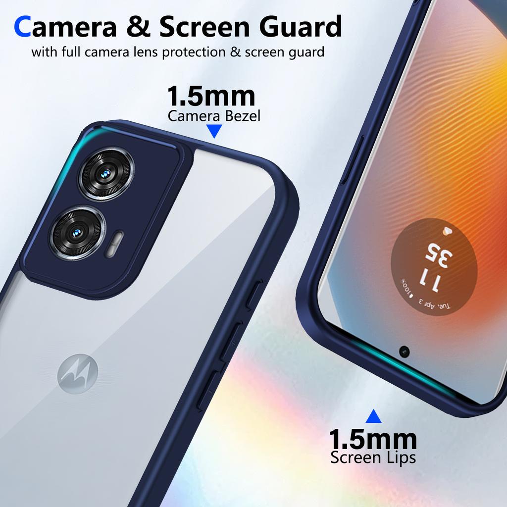 Kryt na telefon pro Motorola Moto G14 G15 G54 G04 G34 G35 G52 G82 G55 G56 G84 G85 G86 G04S Nárazuvzdorný kryt s airbagy TPU+Průhledný