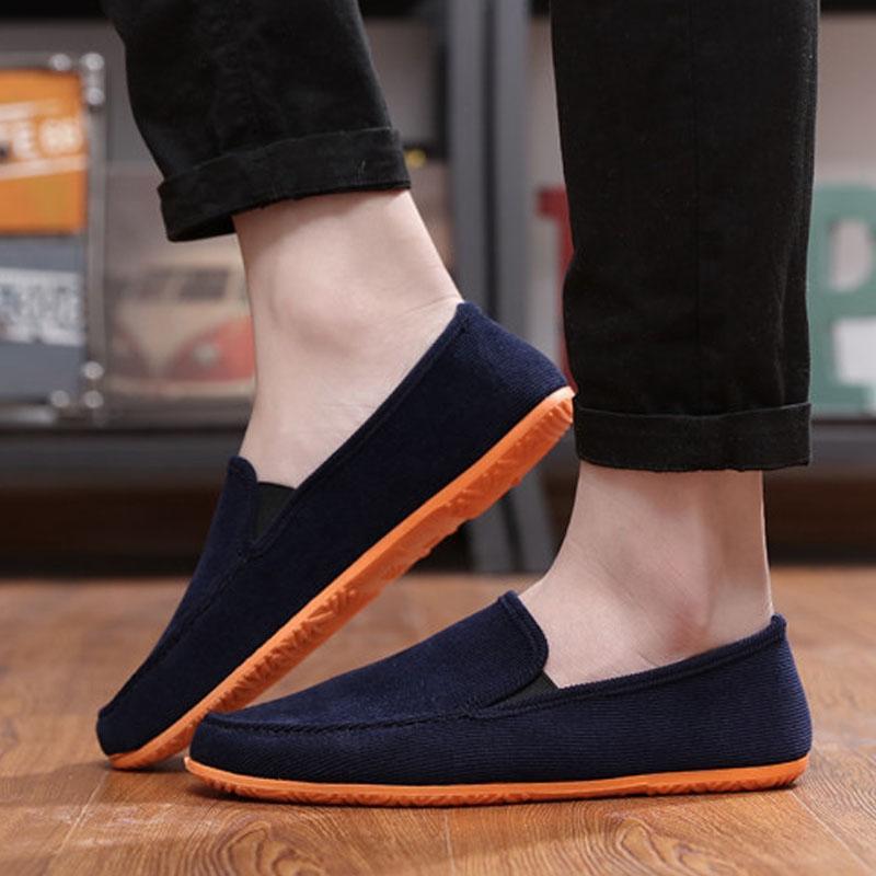 Fashion New Canvas Shoes for Men Breathable Footwear Men Casual Shoes Loafers Big Size Outdoor Walking Dring Shoes Red Men's Sneakears