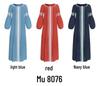 Damen Ethnisches Patchwork-Kleid mit Stickerei – Langärmeliges Colorblock-Gewand