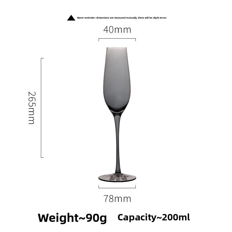 European Electroplated Colorful Champagne Glasses Crystal Highball Wine Cups for Home Hotel Use