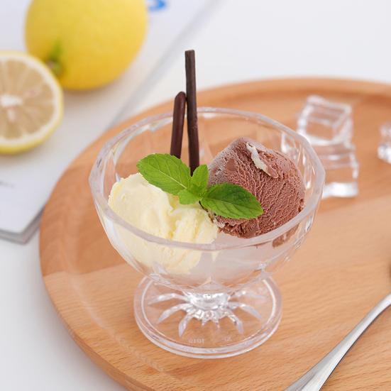 Letní zmrzlinový kelímek, průhledné silné dezertní misky na pohár, ovocný pudink, mléčné koktejly, opakovaně použitelné občerstvení, koření, nádoba na domácí párty