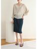 2026 Spring Miyake High-End Pleated Light Luxury Batwing Sleeve Slimming Top