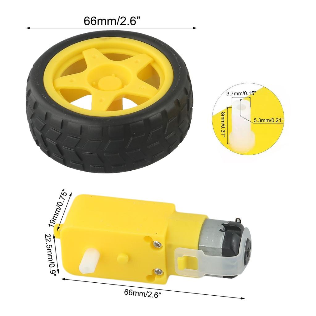 Tire Wheels And Electric Drive System For Your Next Smart Robotic Project Featuring Four High Torque Dc Gear Systems