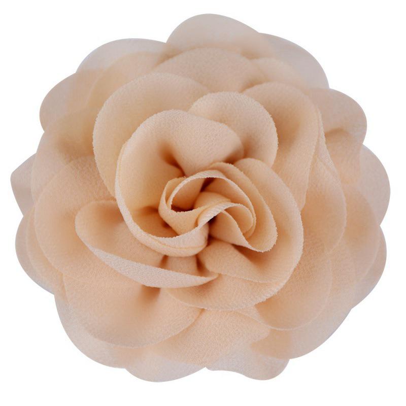 8cm Handmade Pearl Chiffon Rose Flower for Shoes, Hats, Clothing, and Headwear Accessories