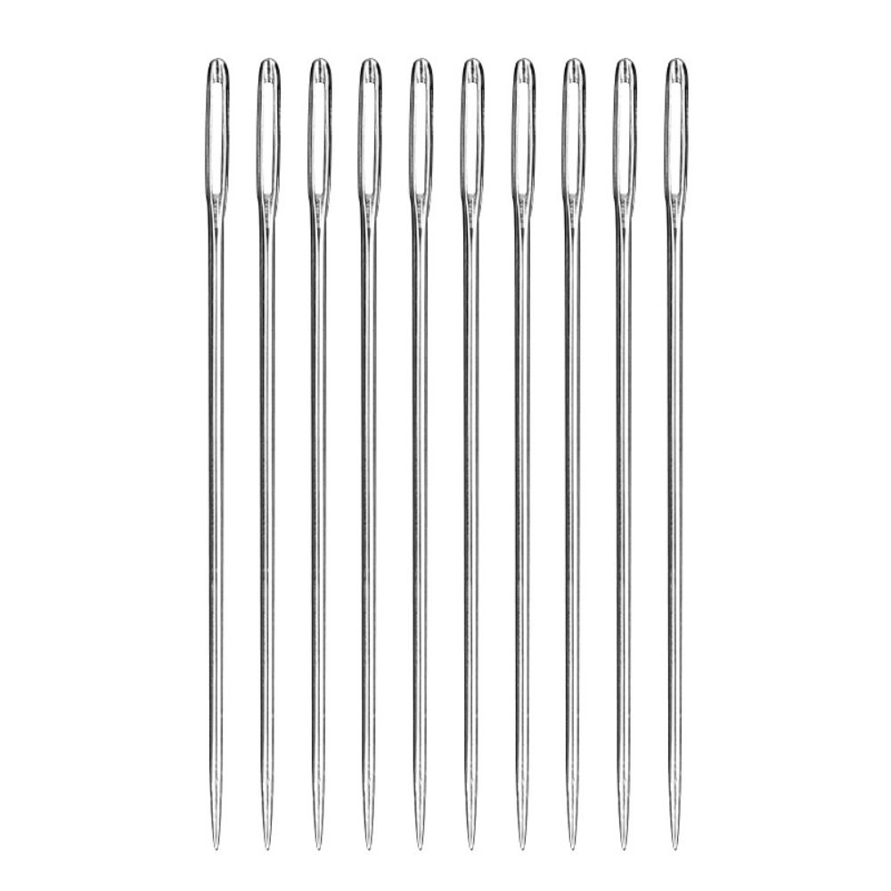 New 3 Sizes Large Eye Darning Crochet Aluminum Silver Knitting Crochet Set Weaving Crochet