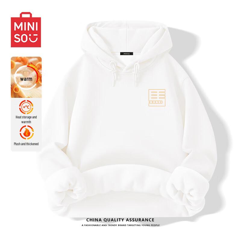 MINISO Men's Fleece Lined Hooded Sweatshirt
