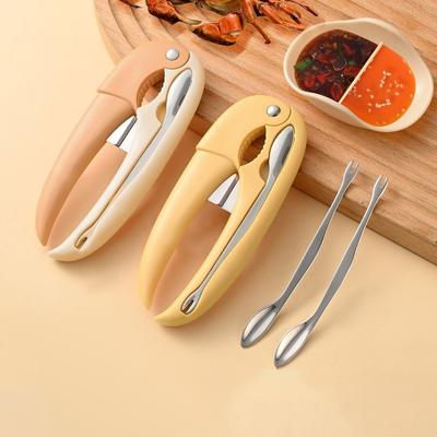 4Pcs/Set Professional Crab Sheller Stainless Steel Crab Eating Pick Set Crab Cracker Set  Dinner