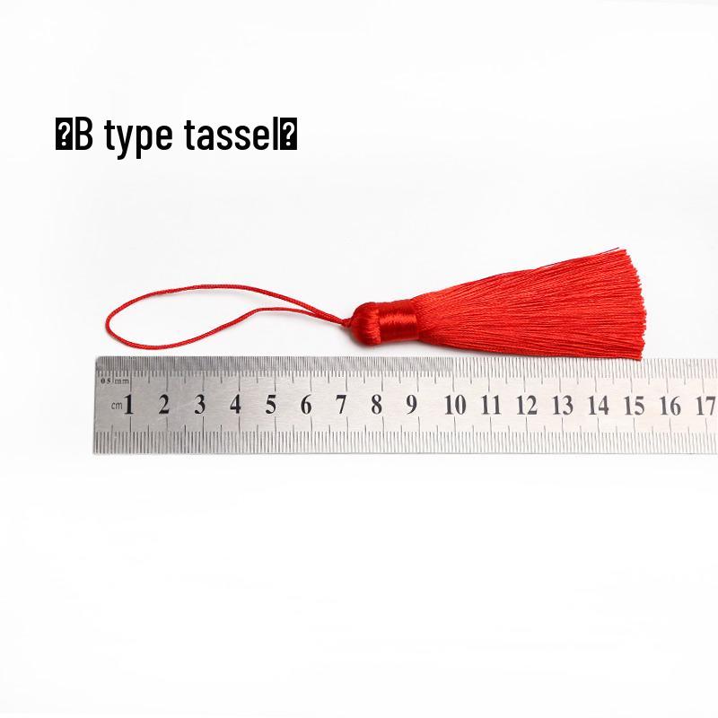 Small Chinese Knot Pendant DIY Tassel - Festive Red 6/8 Plate Hanging Ornament