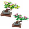 Dly Mini Plant Boom Bonsai Bouwsteen Bloemen Bomen Potplant Boeket Model Bakstenen Huis Bureau Decoratie Set Speelgoed Kind Cadeau