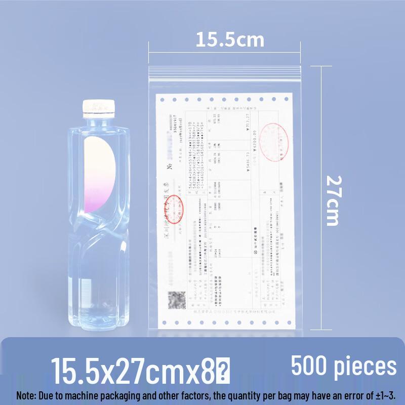 Transparent Self-Sealing Food Storage Bags