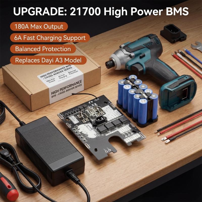 21700 Upgraded Strong Output 180A Fast Charging Board With Intelligent Balancing Safety For Consumer Electronics