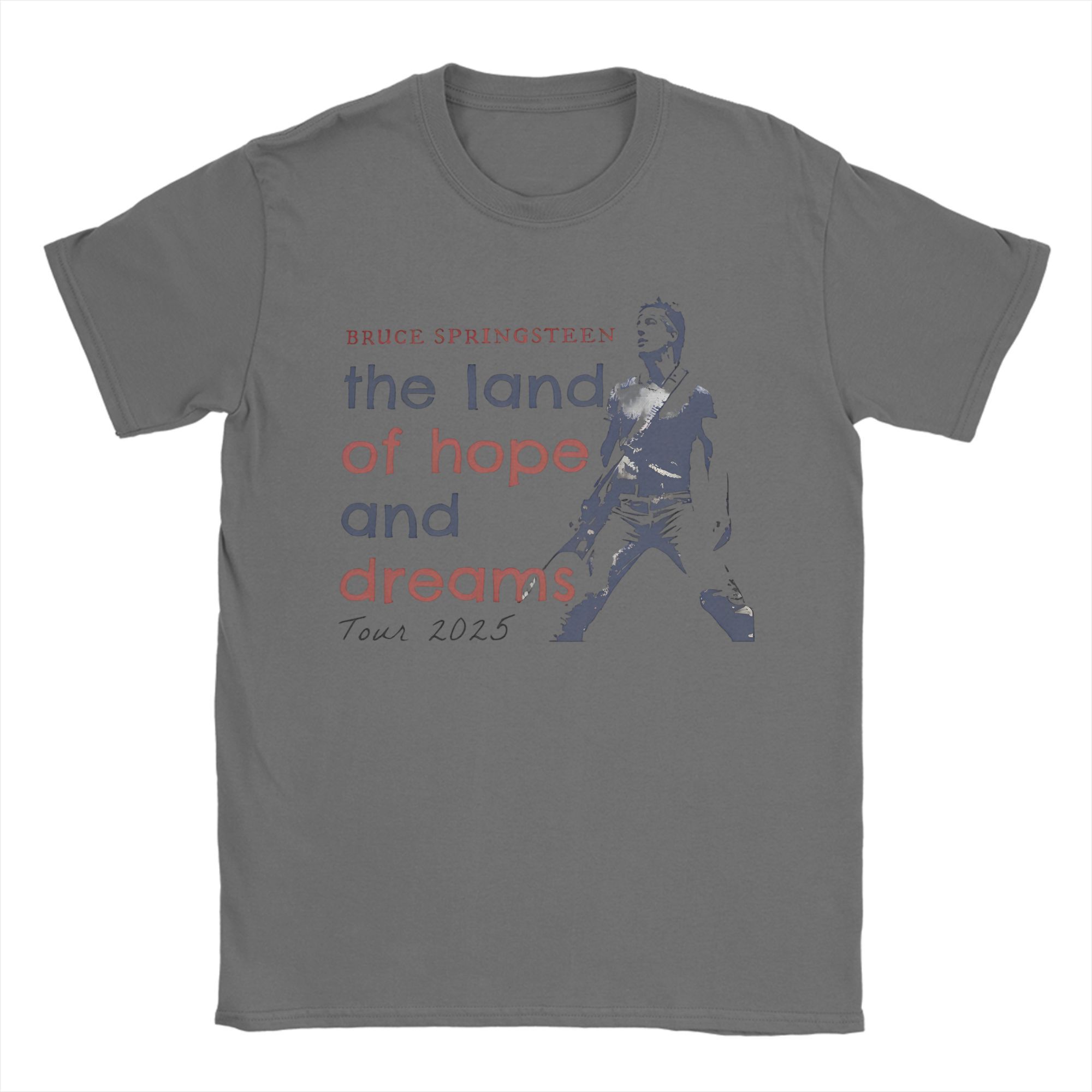 

Vintage Bruce The Land of Hope and Dreams Springsteen T-Shirt Men Cotton T Shirt 2025 Tour Short Sleeve Tee Shirt merchandise 4XL