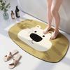 Cartoon Bear Diatom Mud Floor Mat Bathroom Non-Slip Absorbent Foot Mat Household Toilet Quick-Drying Dirt-Resistant Floor Mat