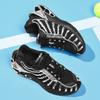 Scarpe da corsa su strada con ammortizzazione ad aria da uomo, tomaia traspirante, scarpe sportive leggere e alla moda per camminare, oro e argento st
