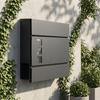 Lockable Mailbox with Viewing Panes WeatherResistant WallMounted Keys Sturdy Postbox