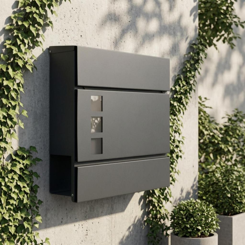 Lockable Mailbox with Viewing Panes WeatherResistant WallMounted Keys Sturdy Postbox
