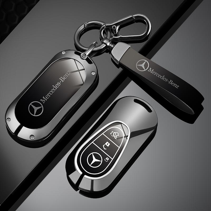 Zine Alloy Car Key Case Cover Shell Holder Accessories For Mercedes Benz 2022 C S Class W206 W223 S350 C260 C300 S400 S450 S500