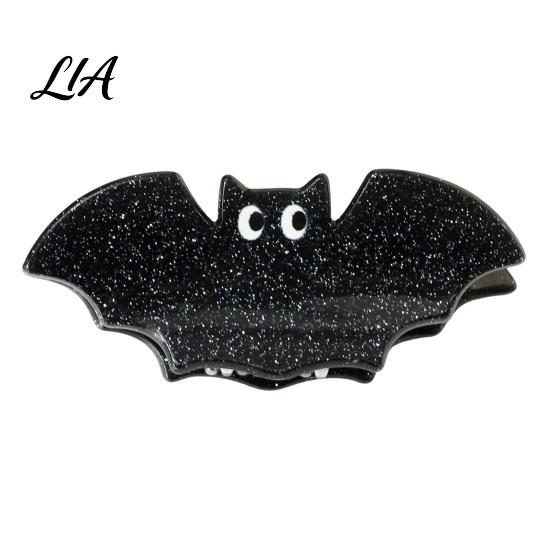 Black Cat Spider Witch Hat Accessories Halloween Cartoon Hair Clips for Women Girls, Acrylic Glitter Pumpkin/Ghost/Bat/Cat Accessories, Cute