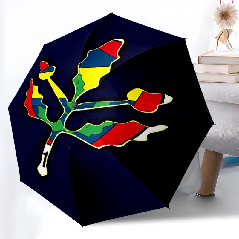 

1pc Sturdy 8-Bone Auto Umbrella, Fenerbahce Spor Kulübü Umbrella, Digital Printed, Foldable Umbrella for On-the-Go Outdoor Use