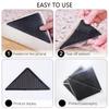 8Pcs Triangle Washable Rug Gripper Anti-Slip Reusable Rubber Mat Non Slip Patch Tape For Tile Floors Carpets Corners Pad