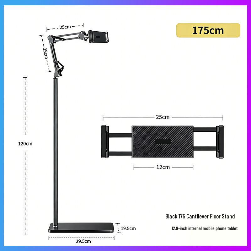 Soporte Cantilever Ajustable de 170 cm de Pie para Teléfono y Tableta para Mesita de Noche o Sofá