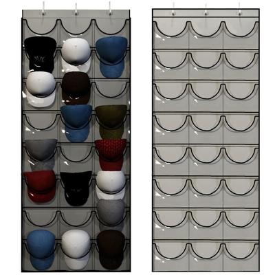 Hutständer mit 24 Taschen für Baseballmützen, Organizer, zum Aufhängen von Hüten, Aufbewahrungshalter für Schrankwände