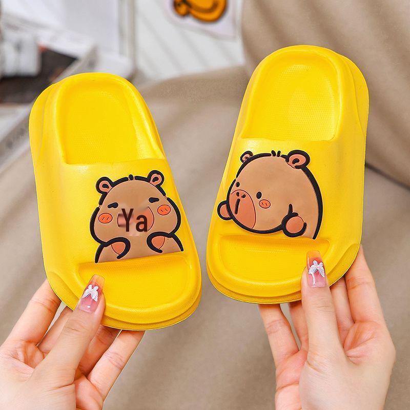 Capybara Kids' Non-Slip Summer Slippers - Soft Sole, Cute Design for Boys & Girls, Indoor Use
