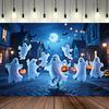 Halloweenské pozadí banner-Duch Jack-O'-Lantern prvky pro vnitřní/venkovní večírky, Promoce, Halloweenská výzdoba, Akce