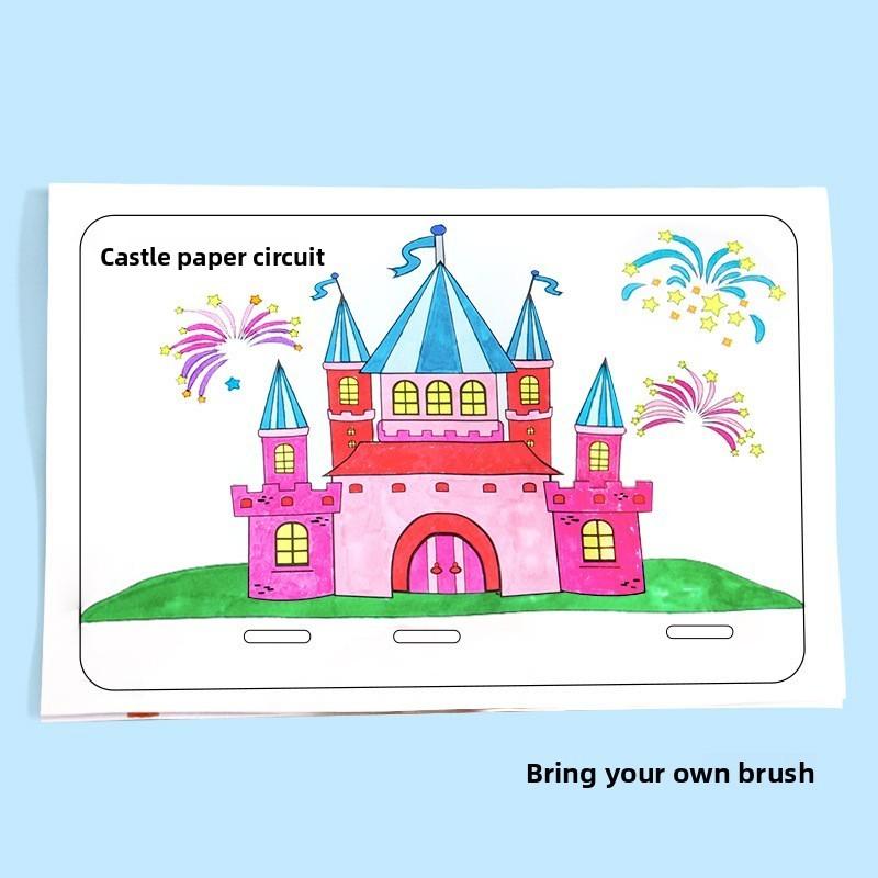 

Science Experiment Diy Castle Card Circuit Kit For Kids Creative Learning Educational Toy