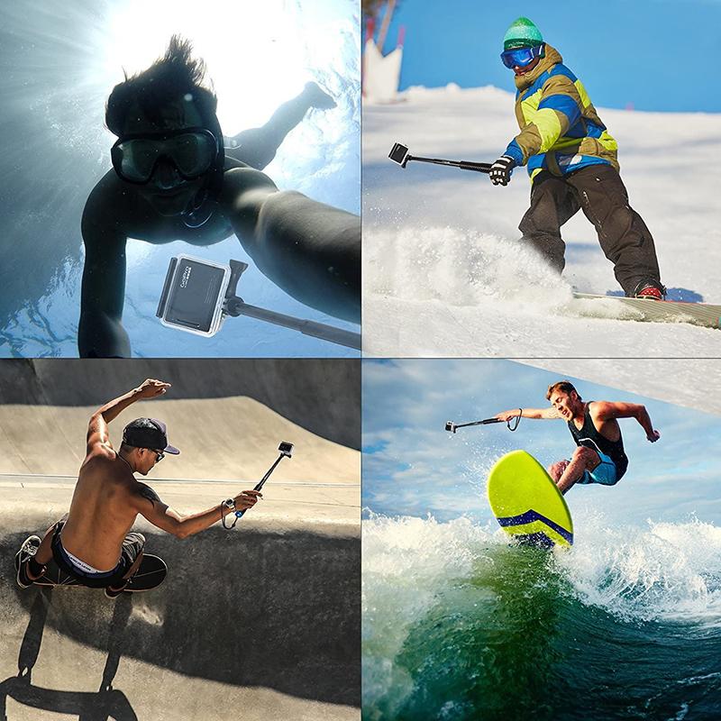 Handheld Extendable Gopro Selfie Stick Aluminum Monopod Go Pro Stick for GoPro Hero 9 8 7 6 5 4 SJCAM SJ8 Sj6 Xiaomi Accessories 7