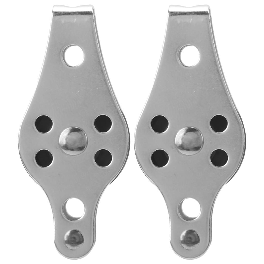 2pcs Pulley Block with Nylon Sheave Stainless Steel Rope Pulley Nylon Blocks for Kayak Boat