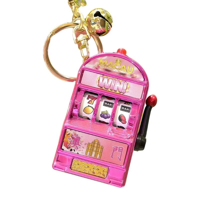 Mini Fruit Machine Machine Keychain With Light And Sound Effects Fun Casinos Style Toy For Home Decors And Gifts