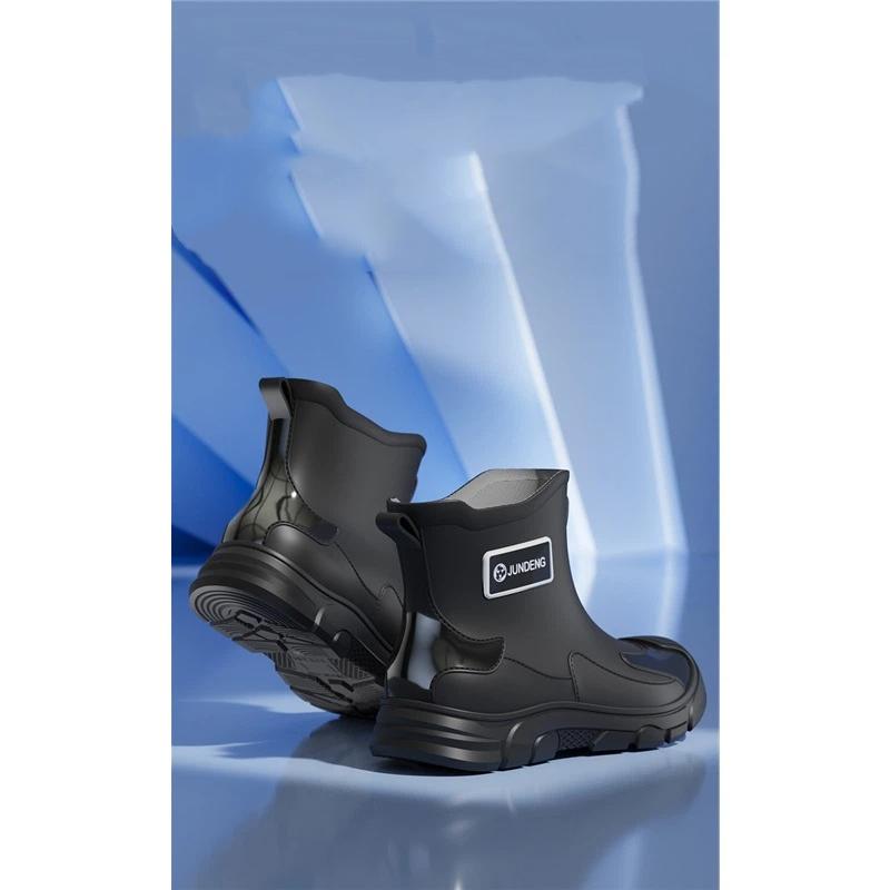 Couple Outdoor Fashionable Waterproof And Anti Slip Short Tube Rain Shoes
