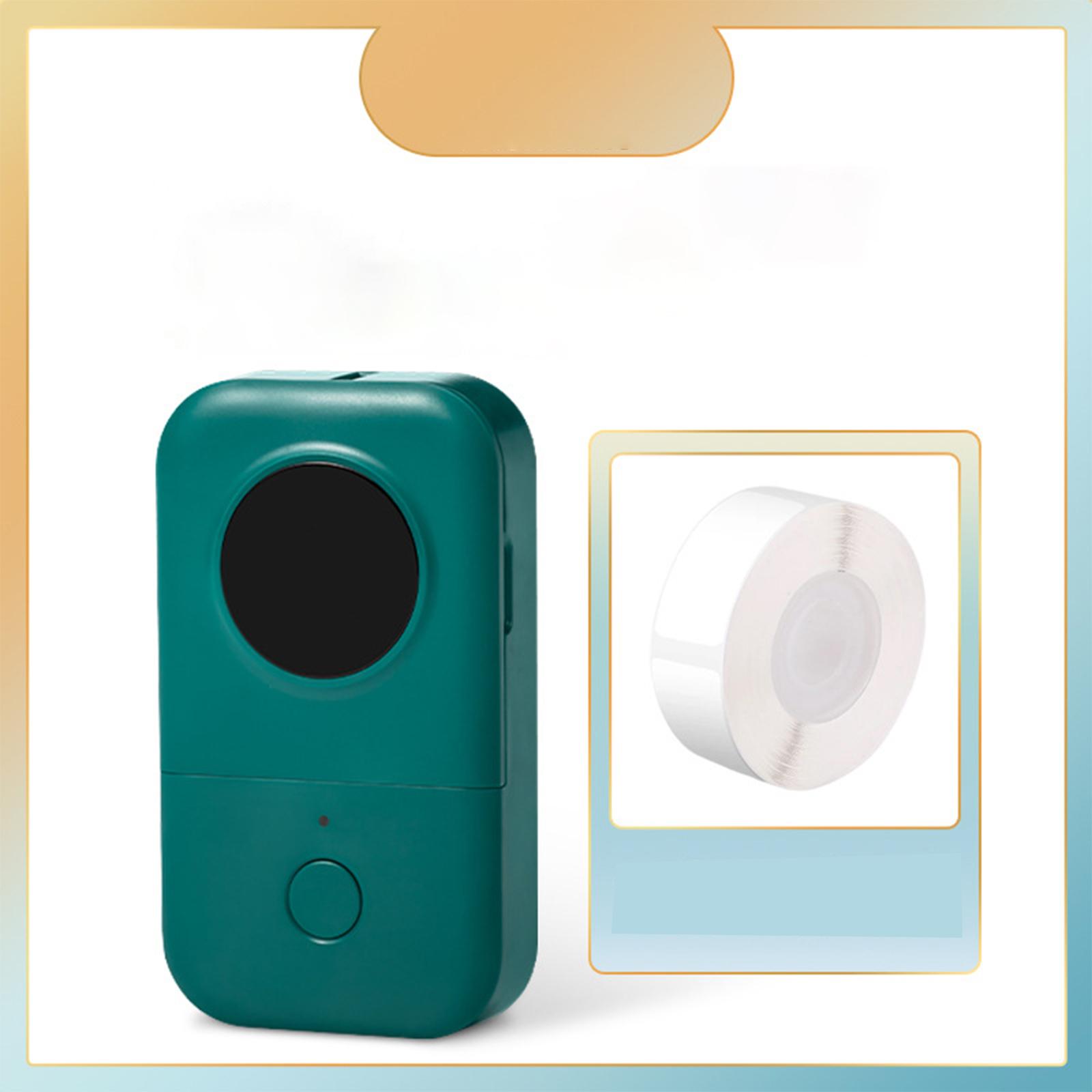 

Принтер для этикеток Маленький принтер Bluetooth Мини Портативный Термопринтер deep green (1 * printing paper)