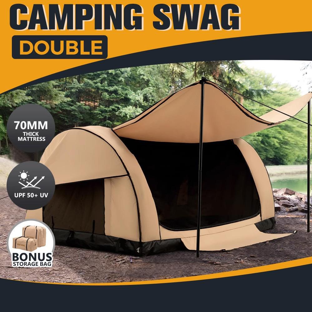 Rainproof Inflatable Tunnel Tent for 3-5 People with Spacious Design