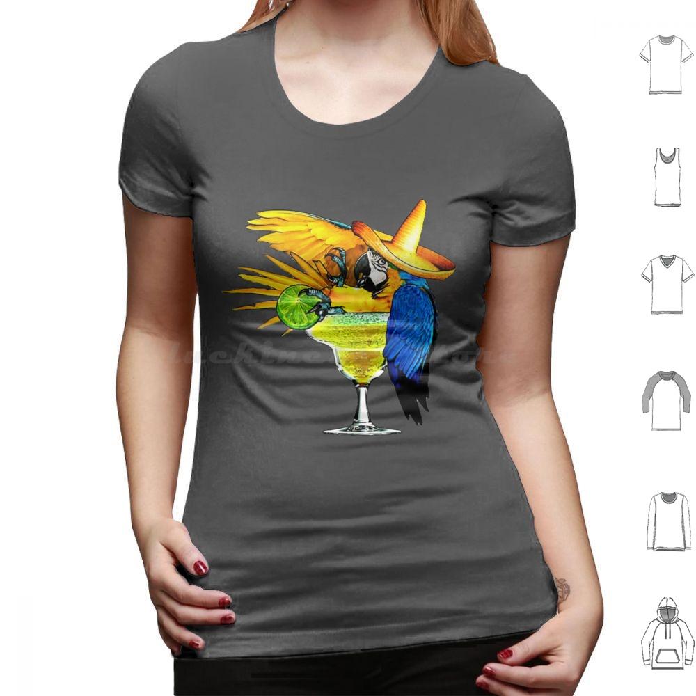 Parrot Drinking Tequila T Shirt Big Size 100 Cotton Jimmy Buffett Beach Parrothead Margaritaville Buffett Parrot Surfing