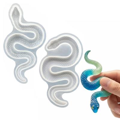 Silicone Mold Snake Shaped Silicone Molds Heat-resistant Large Snake 3D Cobras Mold Flexible Non-Stick Serpentine Pottery Mould