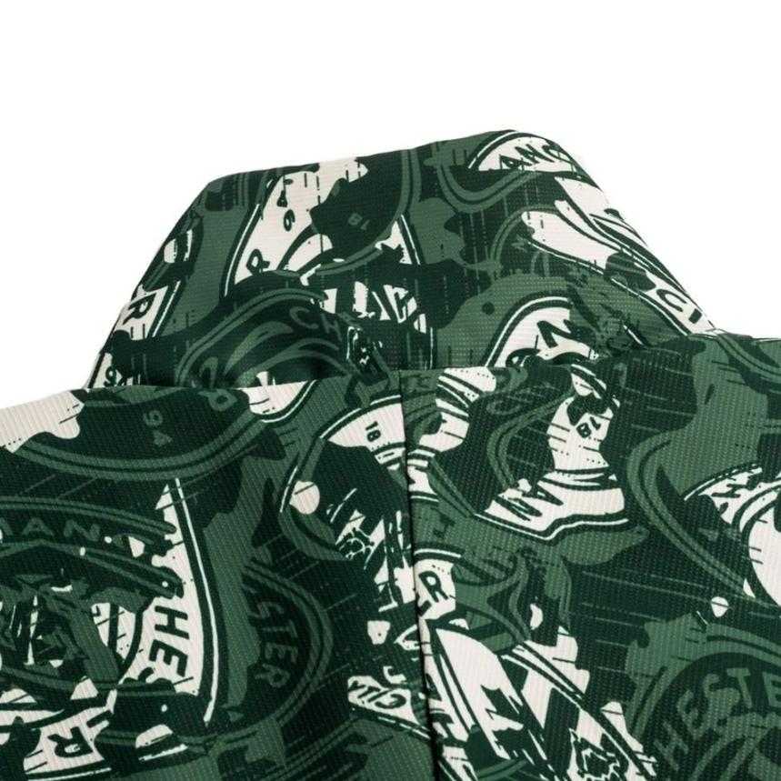 Puma Manchester City Football Club Zip Retro Sports Stand Collar Jacket Men Jacket Camouflage-Green 758715-10