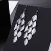 [Fashion Trendy Metal Fringe Long Drop Earrings Exaggerated Elegant Ear Hooks Earrings]
