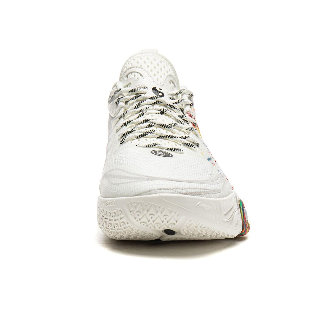 Li Ning DLO1 Ammortizzazione Antiscivolo Resistente all'Abrasione Grip Rimbalzo Scarpe da Basket Basse Uomo Champagne Bianco ABPV009-19