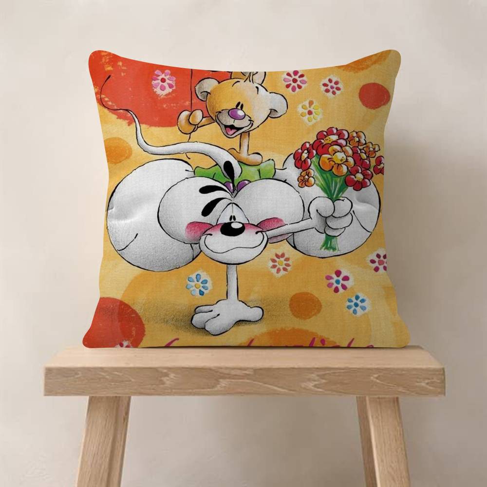 Cartoon DDiddl love cute kawaii Personalized Pillow Cover Kids Bedroom Wild Party Decor Pillowcase kid Birthday shower Gift