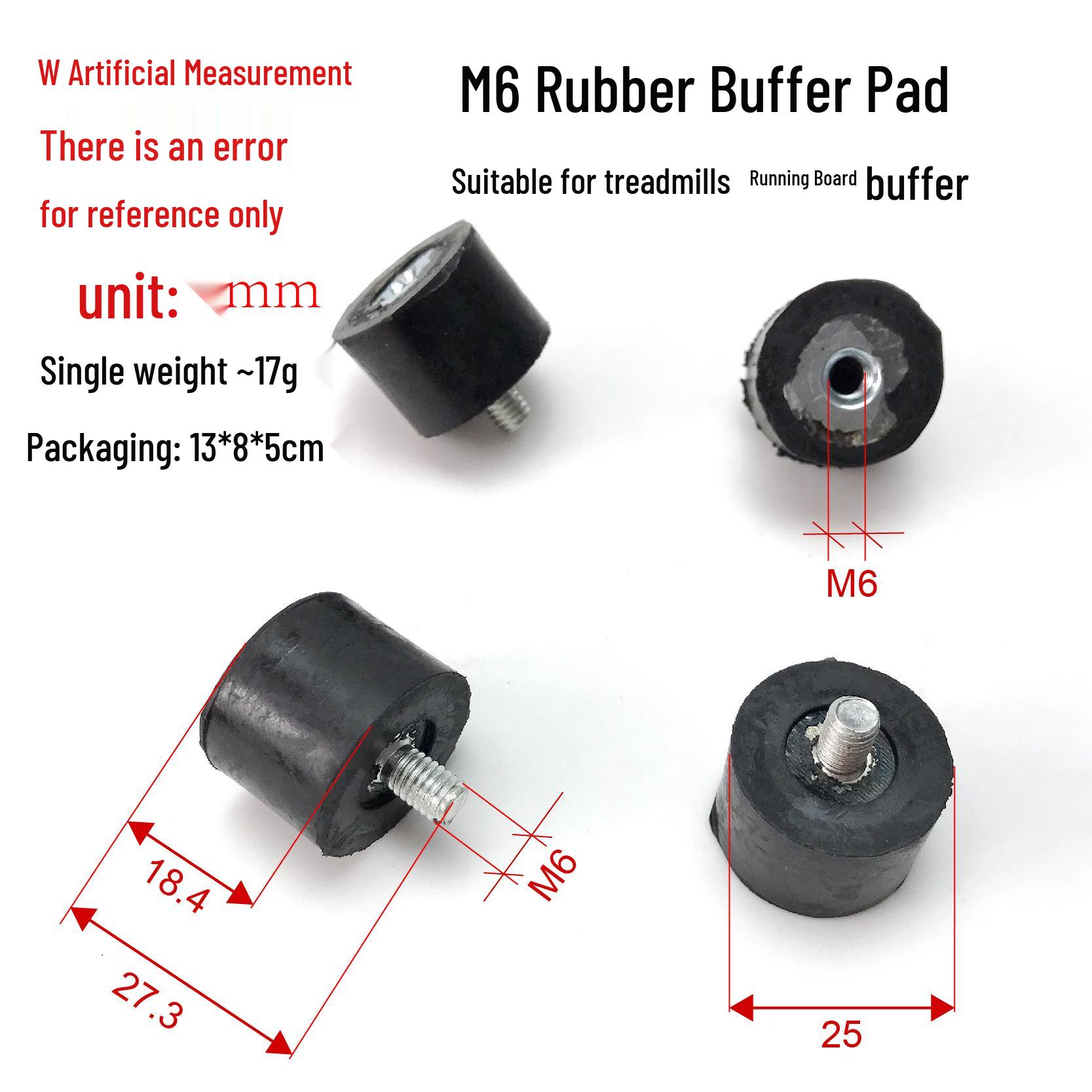 M6 Treadmill Shock Absorbing & Sound Dampening Rubber Pad - Wear & Heat Resistant, Waterproof. Plastic