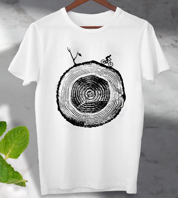 

Tree Rings Cycle Bike T Shirt Camping Unisex Men s Ladies Top 3XL