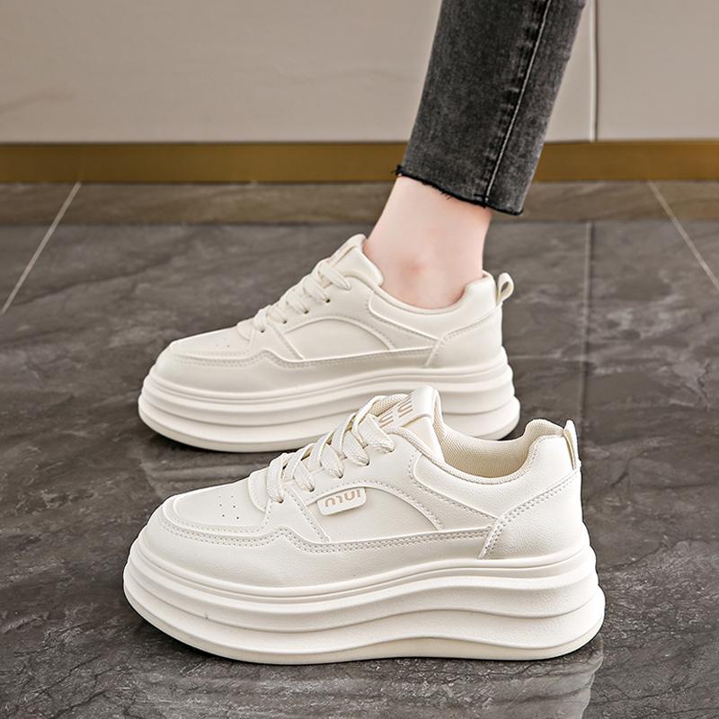 New Spring and Autumn Small Thick-soled Heightening Board Shoes Muffin Sneakers