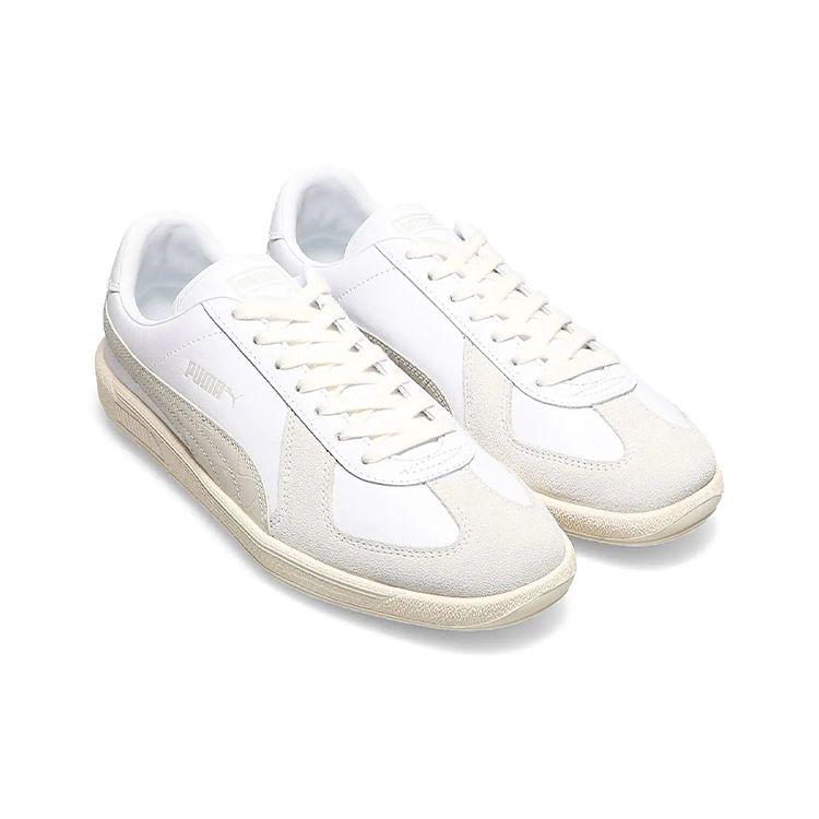 Puma Army Trainer Leather Low Top Sneakers Unisex Sneakers White Gray 384399-01