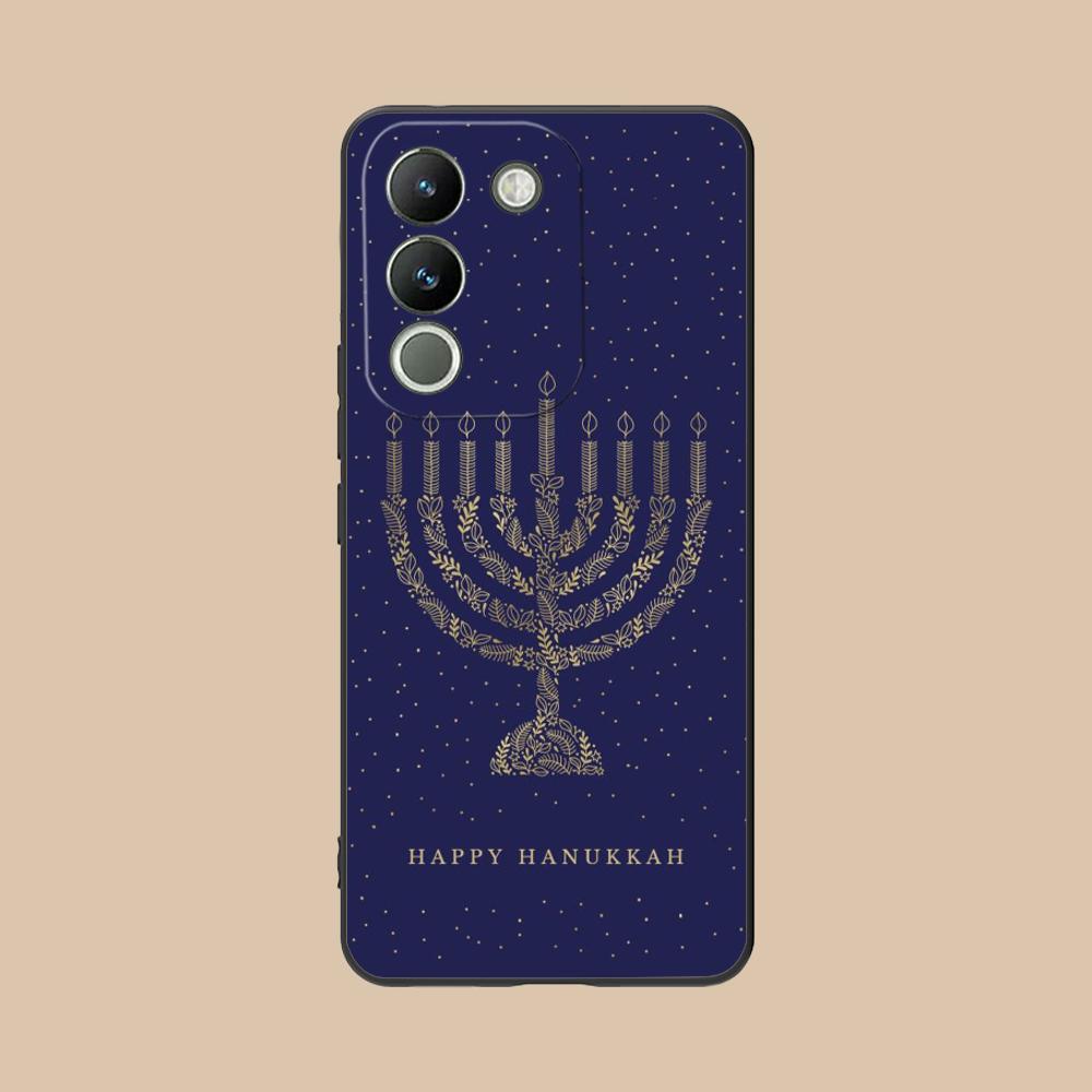 Jewish Hanukkah Mobile Phone Case for VIVO Y77 76 75 74 73 72 58 56 55 51 50 38 36 Y19 Y18 Y03 Y01 5G Colorful Printing Cover