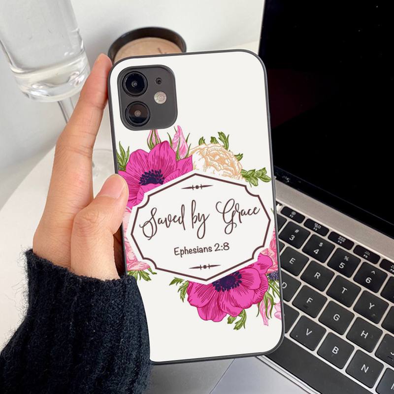 Bible Verse Philippians Jesus Christ Christian Phone Case for iPhone 11 12 13 Mini Pro XS MAX 8 7 6 6S Plus X 5S SE 2020 XR