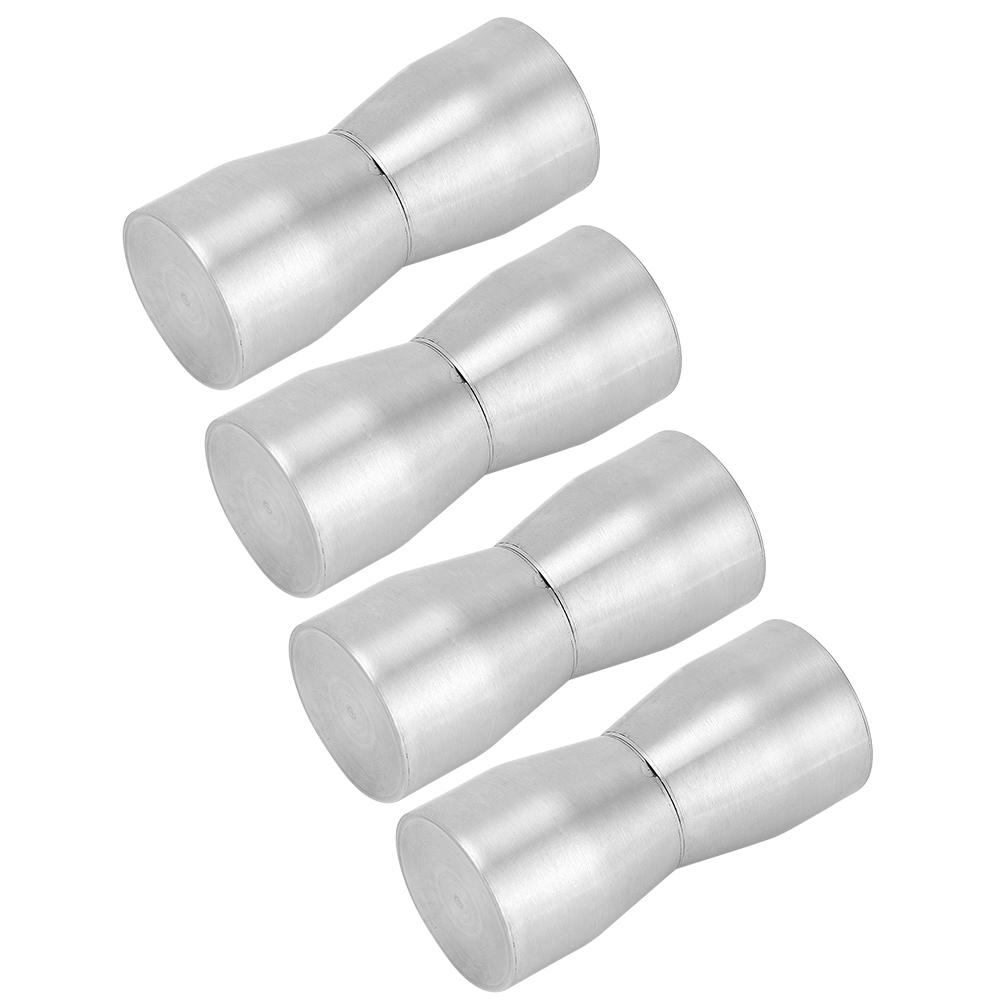 4pcs Glass Door Handles Stainless Steel Pull Knobs Replacement for Home Bathroom Office