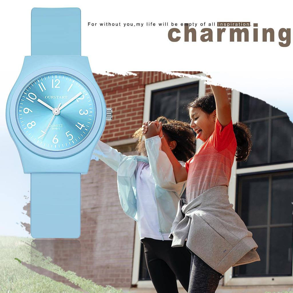 Silicone Watch Women Cute Waterproof Fashion Analog Quartz Watch Accessory - Birthday Christmas Children's Day Gift