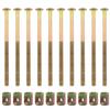 10 Set,Crib Screws Hardware Replacement Kit,  M6 X 100mm Bed Frame Bolts and Nuts Kit Hex Drive Socket Cap Screws